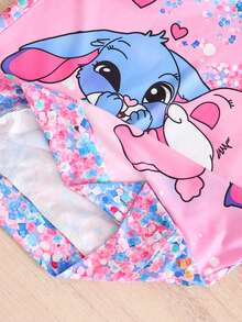 2件套年轻女孩卡通印花连帽衫和裤子套装 - 彩色 - 查看 5