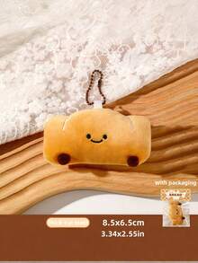 Joivida Cute Bread Plush Charm Set & Donut Keychain W/Strap - Kawaii Food Stuffed Toy Gift For Bag Backpack Purse Decor - Multicolor - View 12