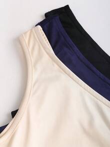 Sweetra Bộ áo cánh trang trí khóa kim loại lệch vai mới cho nữ, phù hợp cho kỳ nghỉ biển mùa xuân/hè - Nhiều màu - Xem 5