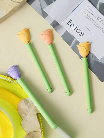 SHEIN 5-Piece Tulip Shaped Food Bag With Storage Box - Moisture-Proof And Fresh-Keeping, Suitable For Snacks And Kitchen Use