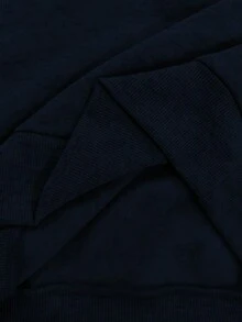 INAWLY Casual Loose Fit Drop Shoulder Long Sleeve Sweatshirt For Women - Navy Blue - View 6