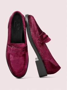 CUCCOO DOLLMOD CUCCOO Women's Fashion Versatile Commuter Flat Shoes - Burgundy - View 2