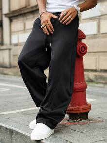 Manfinity Hypemode Herren einfarbige Lässig Thermohose, warm und bequem