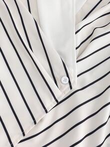 GlowEve Áo sơ mi sọc dài tay màu mơ thanh lịch, kiểu Pháp, thời trang đi làm hàng ngày, cổ điển, đa năng, ngày lễ, công sở, thu/đông - Nhiều màu - Xem 5