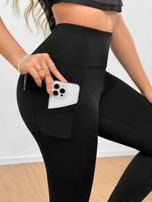 SHEIN SXY Women's 2 Packs Workout Leggings With Pockets  Buttery Soft High Waisted Tummy Control Running Yoga Pants