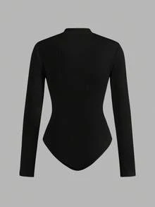 SHEIN EZwear 2 件套女式拉链高领紧身衣套装，休闲长袖紧身衣，春秋季 - 彩色 - 查看 7