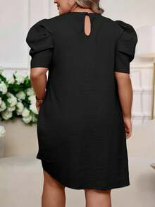 Reflora 加大码花卉印花泡泡袖复活节连衣裙，商务休闲女装