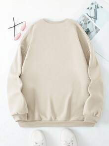 EMERY ROSE Plus Size Christmas Print Crew Neck Sweatshirt, Casual For Autumn/Winter - Multicolor - View 2