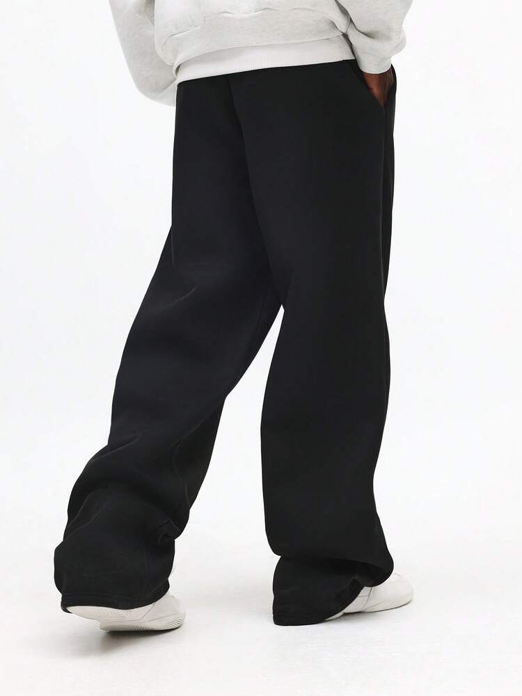 SUMWON Wide Leg Joggers With Drawstring And Extra Volume For Relaxed Comfort Winter Sweatpants Plain
