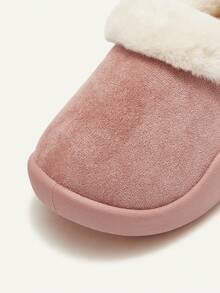 Cozy Pixies 秋冬百搭休闲时尚百搭毛绒加厚保暖可爱柔软婴儿雪地靴、踝靴、拖鞋 - 粉色 - 查看 5