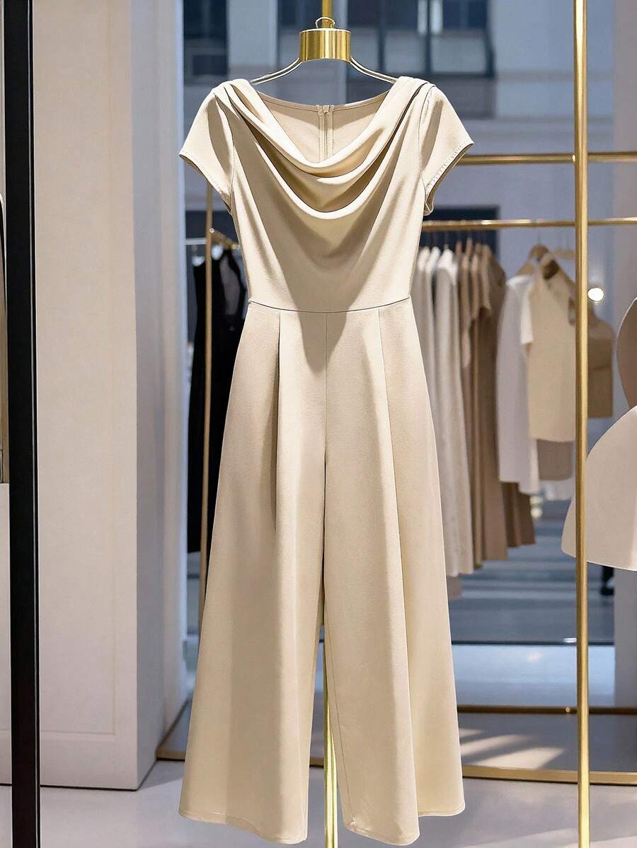 GlowEve CURVE 白色优雅通勤舒适大码连体裤