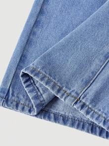 Girlism Tween Girl Comfortable Cute Colorful Heart Towel Embroidery Pattern Blue Denim Loose Fit Pants Fall Winter,For Fall/Winter Dailywear Outfits, Streetwear,Halloween And Christmas, Winter Jeans,Jeans,Winter,Butterfly Jeans,Wide Leg Jeans,Baggy Jeans,Jean Pants,Wide Leg Jeans - Medium Wash - View 6