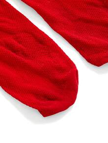 Women's Backless Halter Jumpsuit Lingerie Costume - Red and White - View 3