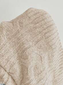 Elamini Áo khoác cardigan dáng ôm màu trơn thời trang dành cho nữ - Màu Khaki - Xem 5