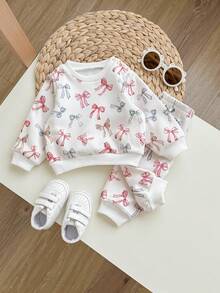 新生女婴可爱蓬松米色长袖休闲装，适合秋冬季 - 杏色 - 查看 9