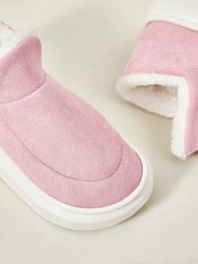 Cuccoo New Thick Sole Outdoor Snow Boots, Warm Thermal Lined Indoor Slippers, Anti-Slip Winter Home Shoes For Women