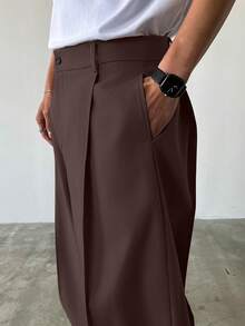 Claim Dot Quần âu nam trơn màu - màu nâu - Xem 4