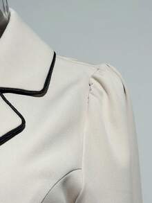 Franclia Quần kaki ống rộng tay dài ôm sát, dáng rộng, thoải mái và đa năng khi đi làm vào mùa thu/đông dành cho nữ - Màu Khaki - Xem 7