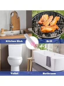 1块浮石清洁石马桶清洁剂 - 去除污渍、硬水、铁锈、水垢，不含化学物质，可重复使用，不刮伤瓷器。夏季浴室装饰。 - 粉色 - 查看 6