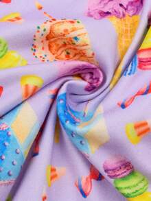 8pcs/Pack Girls' Full Print Contrast Binding Comfortable Briefs - Multicolor - View 6