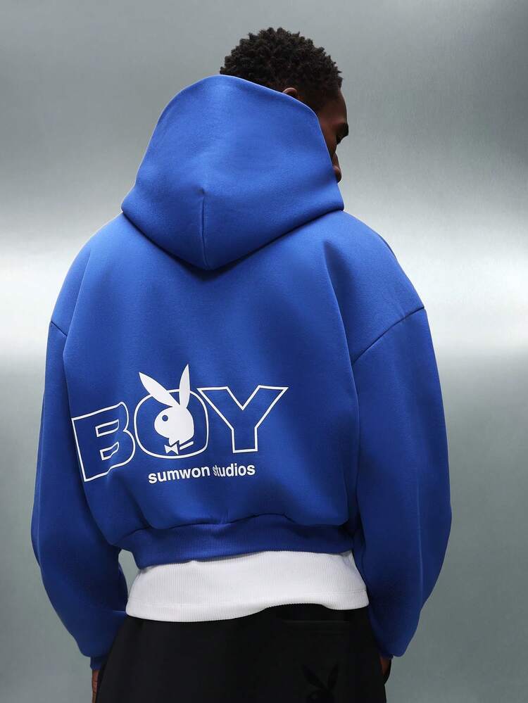PLAYBOY X SUMWON Oversized Hoodie With Logo Print