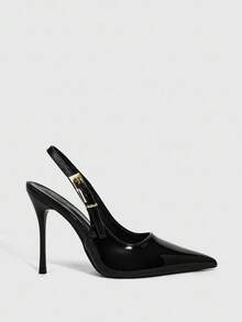 CUCCOO SZL Women's Minimalist Solid Color -On High Heel Pumps, Suitable For Commuting & Casual Wear