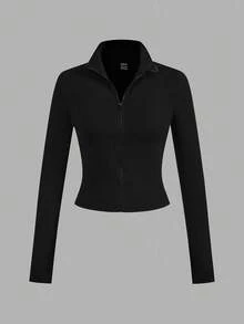 SHEIN 青少年女孩百搭休闲百搭拉链两件套/多件套 - 黑與白 - 查看 4