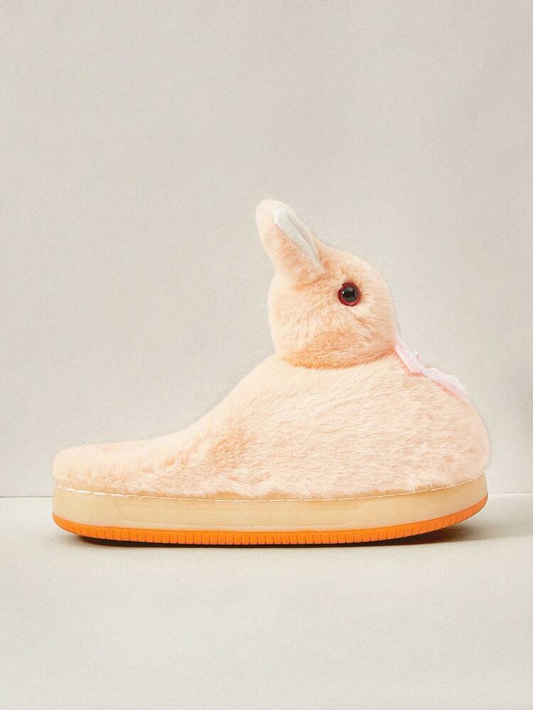 Zapatillas de estar por casa con textura de peluche para mujer, de moda