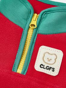 PETSIN 节日圣诞老人主题天鹅绒宠物连帽衫，适合狗和猫 - 舒适加厚羊毛运动衫背心，专为小动物设计，非常适合室内休闲和假日散步，包括方便的皮带扣，用于连接皮带，圣诞礼物 - 紅色 - 查看 6