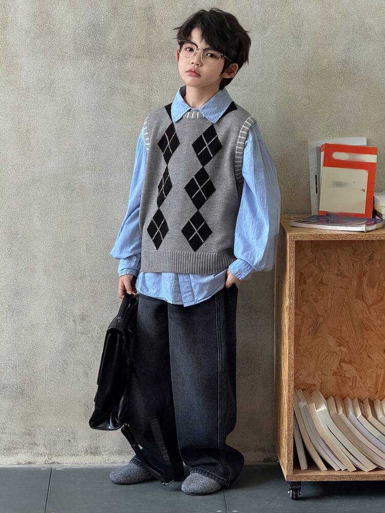 Tween Boys Sweater, Fall Vest