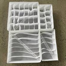 1/2pcs Foldable Drawer Organizer Box, 24 Grid Compartments Storage For Socks, Underwear, Clothes, Space Saving For Wardrobe, Bedroom - Grey - View 4