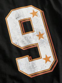 SWAVVY Men's Casual Commuting Fashion Street Contrast Stripe Print 2 In 1 Long Sleeve T-Shirt, Spring/Autumn,Streetwear