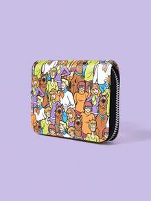 SCOOBY-DOO X SHEIN 1个卡通狗图案简约风格拉链零钱包，适合女性使用。 - 彩色 - 查看 2