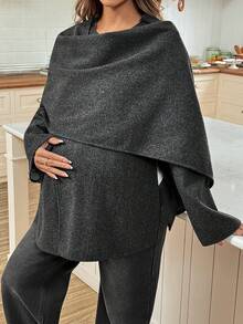 SHEIN Maternity Casual Loose Jacket For Everyday Wear, Autumn