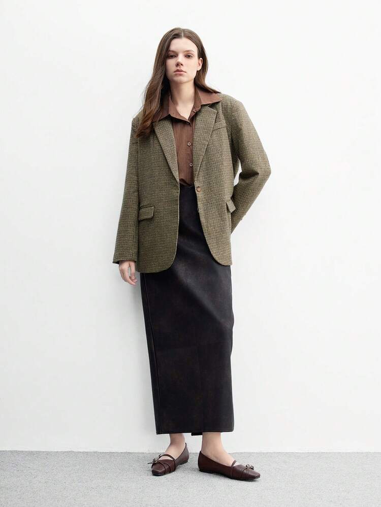 CUCCOO BIZCHIC Women's Square Toe Flat Coffee Color Criss-Cross Buckle Slip-On Casual Comfortable Mary Jane Flats, Suitable For Dresses For Christmas Spring Shoes