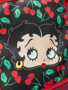 Betty Boop x SHEIN 樱桃红厨房隔热套装 烤箱手套/隔热垫 厨房烘焙必备 有效隔离热源 单/组合 - 彩色 - 查看 3