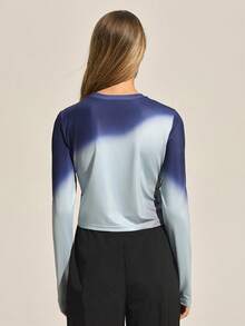 Easithlete Ladies' Outdoor T-Shirt Mesh Moisture Wicking,Athletic,Lounge - Royal Blue - View 3