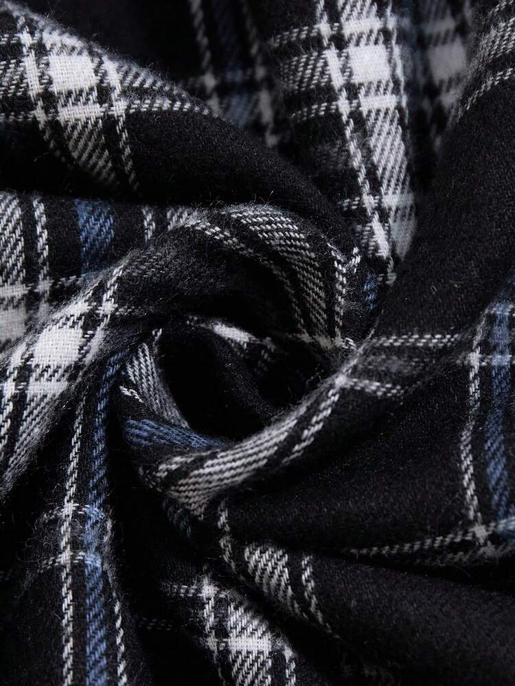 プラスサイズ女性カントリーカジュアルチェック柄ウエストゴム フレアスカート、冬の女性服チェック柄スカート ウィメンズタータンスカート ロングスカート 冬