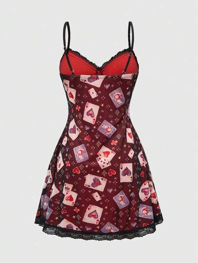 Kawaii Women's Random Printed Casual Cami Dress