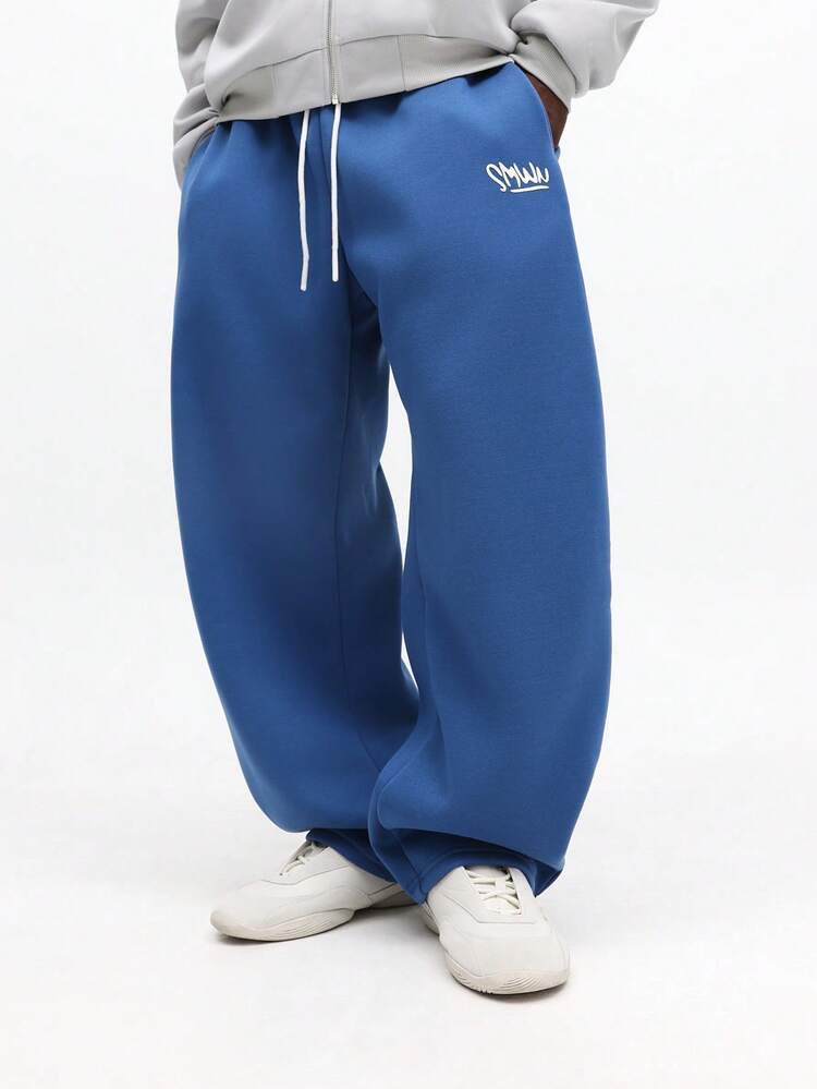 Pantaloni della tuta a gamba dritta con logo stampato