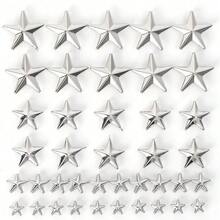 50/100pcs/Pack Metal Silver Star Rivets DIY Clothes Shoes Bags Handmade Clothing Accessories Punk Leather Studs Spikes Spots Nails Head Buttons