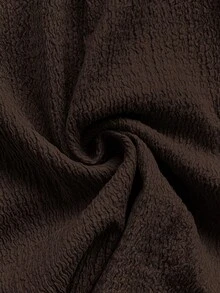 Soleia Plus Size Women Casual Ruched Sleeveless Jumpsuit, Suitable For Vacation, Autumn/Winter - Coffee Brown - View 7