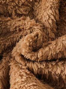 SHEIN 女孩可爱甜美休闲连体裤和粉色衬衫上衣夹克套装，蓬松开衫，适合秋季、冬季 - 卡其色 - 查看 6