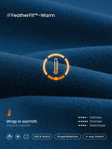 GLOWMODE FeatherFit™-Warm Slim-It It's Chilly Fleece-Lined Slim Fit Long Sleeve Jacket With Thumbholes Autumn Winter Yoga Daily Casual - Blue Ambition - View 4