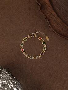 Glisma 女士链式手链、西方珠宝、古钱币、宝石、服装、秋冬、妈妈/女士/女孩/母亲适用、高级 - 金色 - 查看 5