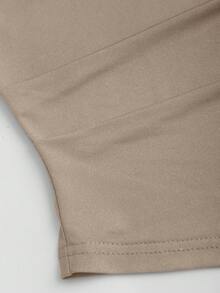Conjunto de 3 camisetas casuales de mujer de unicolor con nudos retorcidos en los hombros - Multicolor 8 - Ver 5