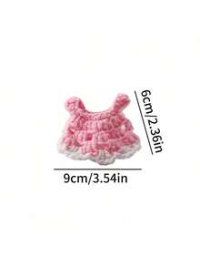 1件可爱小宠物连衣裙 迷你针织雪貂衣服 手工仓鼠公主裙 透气宠物服装