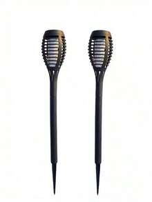 6/4/2/1 cái Đèn cọc năng lượng mặt trời ngọn lửa màu tím, Trang trí cảnh quan lối đi ngoài trời trong vườn, Đồ trang trí Halloween, Sân vườn, Sân trong, Đèn hành lang, Đồ trang trí ngày lễ Giáng sinh để làm quà tặng ngày lễ - Màu tím - Xem 12