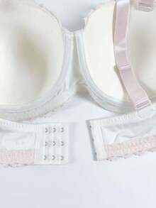 PetitDoll 2件大码蕾丝和网眼衬垫文胸套装 - 白色 - 查看 5