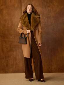 MOTF PREMIUM 拼色搭扣手提包，最适合女性的母亲节礼物，商务休闲女包，适合办公室商务和工作 - 咖啡 - 查看 7